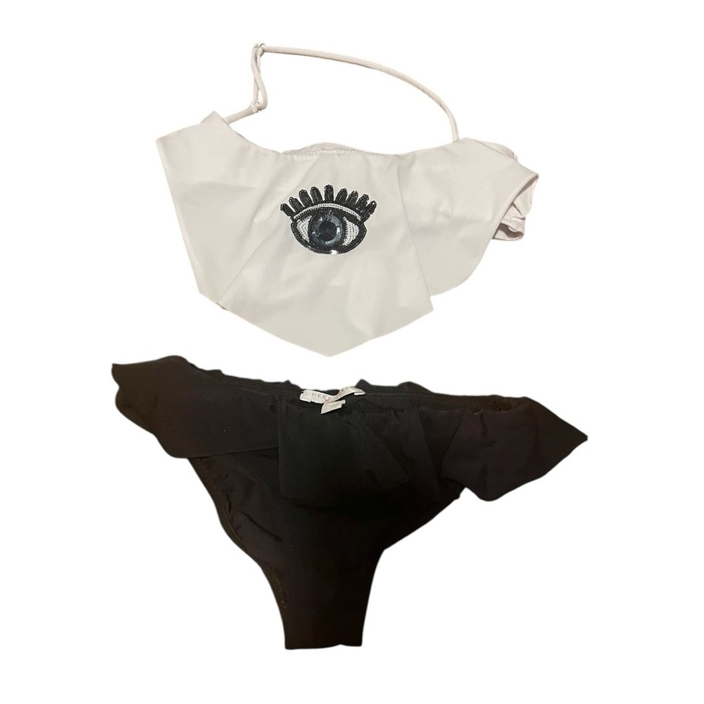 Evil Eye Girl’s Black and White Bikini Set